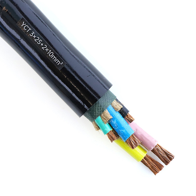 Lanzhijia YCT Control Cable for Construction Elevator Spare Parts Oxygen-Free Copper Conductor Rubber Jacket Customized Size