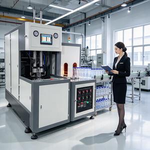 Machine de soufflage par étirage PET entièrement automatique à 2 cavités, haute efficacité, grande capacité, équipement de fabrication de bouteilles en plastique - Product Image 3