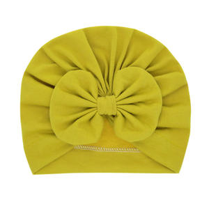 2024 nuovo bambino <span class=keywords><strong>neonato</strong></span> carino fiocco cappello in tinta unita bambino bambino ragazzo ragazza morbido cotone autunno cappelli di moda Hot design cappellini - Product Image 4