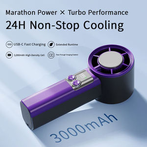 เครื่องปรับอากาศพกพาแบบพับได้ความเร็วสูง 3000mAh พร้อมพัดลมขนาดเล็กและตะขอสำหรับระบายความร้อน - Product Image 5