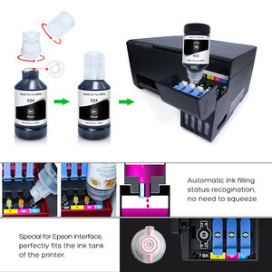 534 532 T532 T534 Encre de recharge de bouteille à base d'eau de couleur compatible de qualité supérieure pour imprimante Epson <span class=keywords><strong>EcoTank</strong></span> <span class=keywords><strong>M1100</strong></span> - Product Image 4