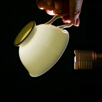 Ensemble tasse et soucoupe à thé arabe en forme de fleur, tasse à thé et assiette turques élégantes en porcelaine fine