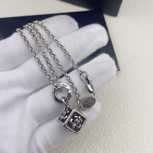 Collar con Cruz de Corazón <span class=keywords><strong>para</strong></span> Hombre y Mujer, Colgante con Cadena de Eslabones, Bañado en Plata, con Circonitas, Estilo Vintage, de Aleación de Cobre, Regalo al por Mayor - Product Image 5