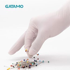 Sarung Tangan Lateks Sekali Pakai Bebas Bubuk, Putih, untuk Keperluan Rumah Tangga, Dapur, Kerja, dan Pemeriksaan, Model BG24, Kualitas Industri, Ukuran <span class=keywords><strong>M</strong></span> - Product Image 6