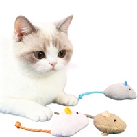 Jouets pour chats, divertissement pour chats, petite souris en peluche amusante, jeu d'auto-entretenement, résistant aux morsures, jouets pour animaux de compagnie mignons et réalistes