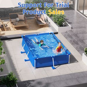 Kolam Renang Tiup Berbingkai PVC untuk Rumah, Halaman Luar Ruangan, Berbagai Ukuran, Jaring Tebal, Rangka Tritech Tahan Lama, Tangga Pengaman - Product Image 3