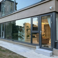 Ventanas Modernas de Aluminio con Rotura de Puente Térmico, Doble y Triple Vidrio, Resistentes a Huracanes, Insonorizadas, para Baño y Villa