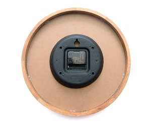 Vintage Round Wood Wall <strong>Clock</strong> Pine Wood Frame Silent <strong>Sweep</strong> <strong>Movement</strong> Farmhouse Decor - Product Image 3