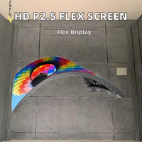 Écran LED publicitaire flexible pour intérieur, P1.25, P1.53, P1.8, P2, panneau LED cylindrique, colonne LED ronde, écran LED personnalisé