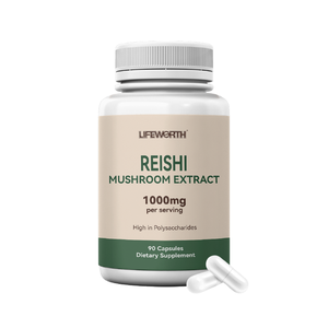 Lifeworth Reishi Paddestoelcapsules 4:1 <span class=keywords><strong>Ganoderma</strong></span>-<span class=keywords><strong>Extract</strong></span> 1000Mg Rode Reishi-Poederporties Champignonsupplement Immuunondersteuning - Product Image 1