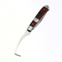 Couteau de greffage en acier 3Cr13 avec manche en bois, couteau de jardinage, tactique, EDC, chasse, poche, camping, OEM personnalisable