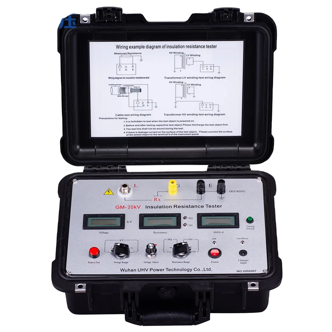 G GM-20kv Megohm Meter 10000v Insulated Digital Megohm Meter Intelligent Digital Megohm Meter