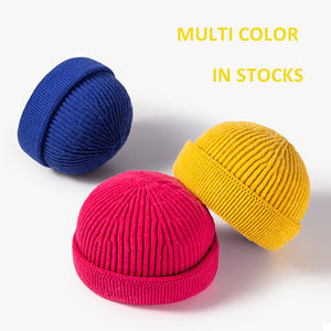 Bonnet en tricot personnalisé de haute qualité, chapeaux d'extérieur pour femmes, couleur unie, forme de melon, bonnet chaud pour hommes, bonnets en vrac, bonnet de style skullcap, bonnet personnalisé - Product Image 2