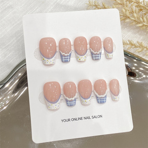 <span class=keywords><strong>Uñas</strong></span> Acrílicas Supercortas, <span class=keywords><strong>Uñas</strong></span> Postizas Hechas a Mano de Gel Suave, Transparentes, Bonitas y <span class=keywords><strong>Cortas</strong></span>, Hechas a Mano, con Etiqueta Privada, 10 Unidades - Product Image 6