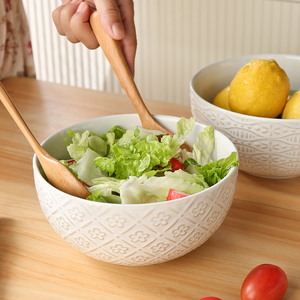 High-End 4-Piece Embossed Porcelain Bowl <b>Set</b> <b>6</b>-Inch 7-Inch Underglaze Colored Soup Bowls Eco-Friendly <b>for</b> Style Home - Product Image 4