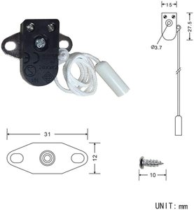 Interrupteur mural à câble ETL ENEC05 2A 250V, interrupteur à câble <span class=keywords><strong>OJ</strong></span> M200 - Product Image 4
