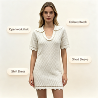 Robe en maille slim blanche à col en V et manches courtes pour femme, qualité supérieure, personnalisable OEM & ODM, vente en gros - Collection Cannes Maxi
