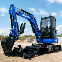 Mini-excavatrice de 1,6 tonne, 2 tonnes, 3,5 tonnes avec moteur Kubota, excavatrice hydraulique sur chenilles, certifiée, directement de l'usine, pour la construction