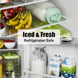 Jarros de Vidro com Logo Em relevo de 1 Litro 32oz Jarros Mason de Boca Larga com Tampa e Bico para Servir - Product Image 5