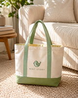 Sac fourre-tout en toile patchwork surdimensionné 12OZ, fabrication méticuleuse, poignées en corde fine
