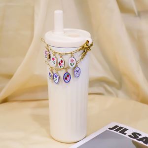 สร้อยคอจี้รูปดอกไม้ชุบทอง 18K สแตนเลส ไม่ลอกสี - Product Image 4