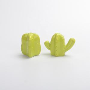 Ensemble de salière poivrière en céramique de style moderne décoration <span class=keywords><strong>cactus</strong></span> assaisonnement stockage des aliments cadeau boîte fabriquée emballage en gros - Product Image 5