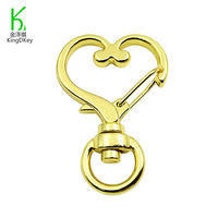 Nouveaux accessoires pour porte-clés, pendentif DIY en forme de cœur, fermoir à homard, porte-clés rotatif en alliage, boucle en métal pour collier de chien