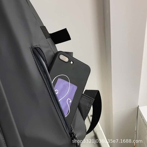 Cute Fruit Snail Gray PU Waterproof Backpack 12 Inches 20-39L Multiple Pockets Zipper Closure Unisex Travel - Product Image 5