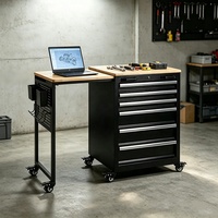 Table de travail extensible sur mesure, bureau mobile portable, plan de travail en bois massif pour studio et garage