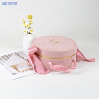 Cajas de Regalo Rectangulares de Cartón Personalizadas para Damas de Honor, Cajas de Regalo de Terciopelo Rosa para Bebés, Dulces, Cumpleaños, con Asa de Listón