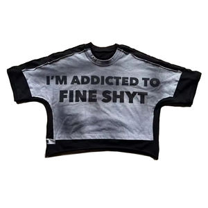 T-shirt Streetwear Personalizzate Pesanti OEM con Effetto Acido e Lavaggio Sporco, Vestibilità Boxy da Uomo, T-shirt Crop a Doppio Strato con Blocchi di Colore - Product Image 2