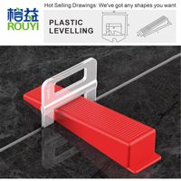 Système de nivellement de carreaux réutilisable pour appartement, design moderne, 100 pièces/sac, 2 mm, clips de nivellement de carreaux, espaceurs de carreaux, systèmes de nivellement de carreaux