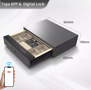 छत सुरक्षित उच्च अंत घर छिपे हुए छोटे फर्नीचर दराज सुरक्षा बॉक्स मनी सुरक्षित बॉक्स फिंगरप्रिंट और डिजिटल लॉक सुरक्षित स्टील रो/स/सो - Product Image 5
