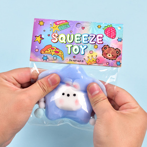 Jouet anti-stress en forme d'animal souple Pinch Family Star Rabbit, jouet à pincer en forme d'étoile, simulation souple - Product Image 3