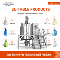 Homogénéisateur mélangeur liquide 1000L avec pompe à vide pour cosmétiques, shampoings, lotions, jus de fruits, encres d'impression et réservoirs de mélange industriels