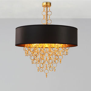 American Style Chandeliers Fabric <b>Shade</b> Retro Pendant <b>Lighting</b> for Home Living Room - Product Image 1