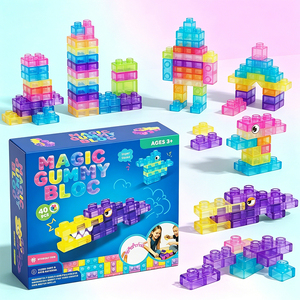 Bloques de Construcción Montessori Suaves de TPE, Rompecabezas Sensorial para Niños Pequeños, Juego Creativo de Construcción para Viajes y Aula - Product Image 1