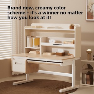 Bureau d'étude réglable en bois massif pour enfants <span class=keywords><strong>Igrow</strong></span> avec étagère, design minimaliste, modèle L2 pour usage scolaire - Product Image 3