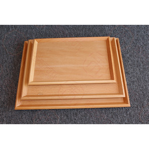 ถาดเสิร์ฟไม้ทรงสี่เหลี่ยม ทำจากไม้บีช สำหรับชา กาแฟ ใช้ในโรงแรม ดีไซน์เรียบหรู สีพื้น - Product Image 4