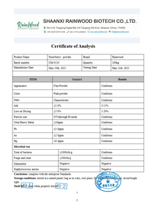100% naturale sapore di fragola in polvere biologico liofilizzato fragola frutta in polvere - Product Image 4