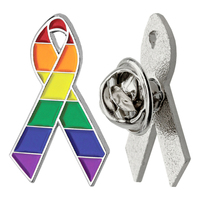 Fabricant de gros émail coloré drapeau métal arc-en-ciel bouton broche Gay Lgbt Pride épinglette insigne