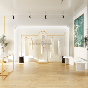 कपड़े की दुकान के लिए खजांची काउंटर फैशन कपड़े प्रदर्शन प्रदर्शनी स्टैंड बच्चे परिधान रैक प्रदर्शन लक्जरी अलमारियों - Product Image 2