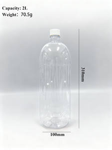 Çevre dostu <span class=keywords><strong>2</strong></span> litre <span class=keywords><strong>PET</strong></span> şeffaf plastik içme şişesi yuvarlak şeffaf suyu ve Soda şişesi ile vidalı kapak mühür - Product Image 3