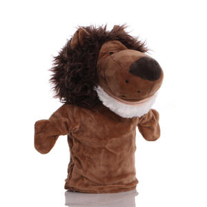 25cm lindo Animal <span class=keywords><strong>de</strong></span> peluche marioneta <span class=keywords><strong>de</strong></span> mano juguete Lobo León cocodrilo vaca marioneta mano educación historia muñeca juguete para bebé chico - Product Image 4