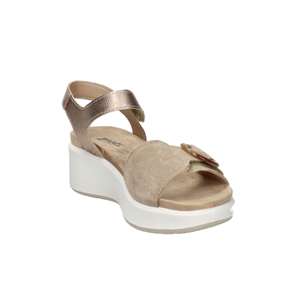 Sandalias de Plataforma con Cuña para Mujer, Color Beige Dorado, Tacón de 5 cm, Talla 42 - Product Image 4