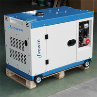 Générateur diesel silencieux 5 kVA résistant aux intempéries, démarrage automatique ATS, télécommande, capot insonorisé, centrale électrique portable sur remorque