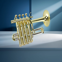 Gold Lacquer Bb Trumpet - Professional Grade | Concert & Marching Band Brass Instrument | High-Quality Sound & Craftsmanship