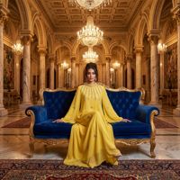 Abaya perlée de luxe avec strass, col montant, manches longues, robe modeste style Dubaï, coupe ample et oversize, Kaftan pour Ramadan et Aïd