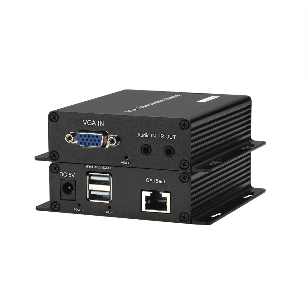 OEM VGA/USB Extender sur Cat5e/6 200M VGA USB KVM Extender RJ45 Ethernet Network With IR