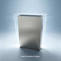 Boîtier en aluminium brossé personnalisable pour l'électronique industrielle, amplificateur, alimentation, onduleur, unité de contrôle